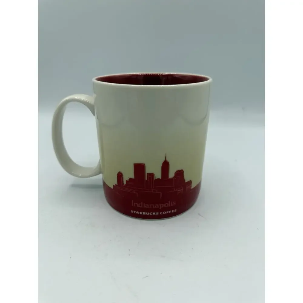 Starbucks Coffee Mug Indianapolis 16 oz Global City Series Red Interior Race Car